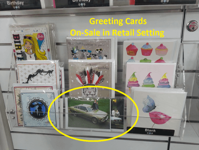 Our occasional & birthday Blank Greeting Cards featuring Mazda Rotary Rx-5 / Cosmo / Landau in Gift Shop for retail sales